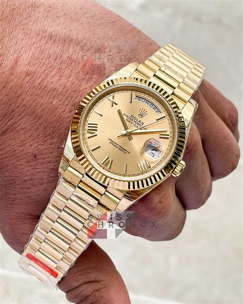 rolex yellow gold day date 40